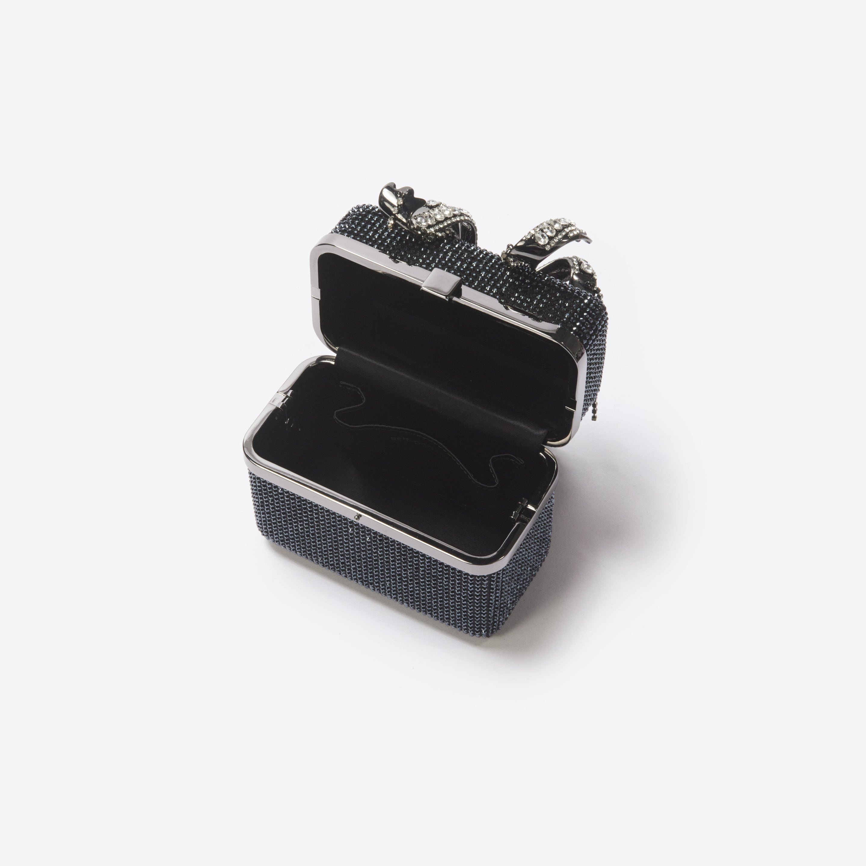 トートバッグ Self-Portrait 'Satin Rhinestone Vanity Case' Handbag self-portrait 'satin Rhinestone Vanity Case' Handbag