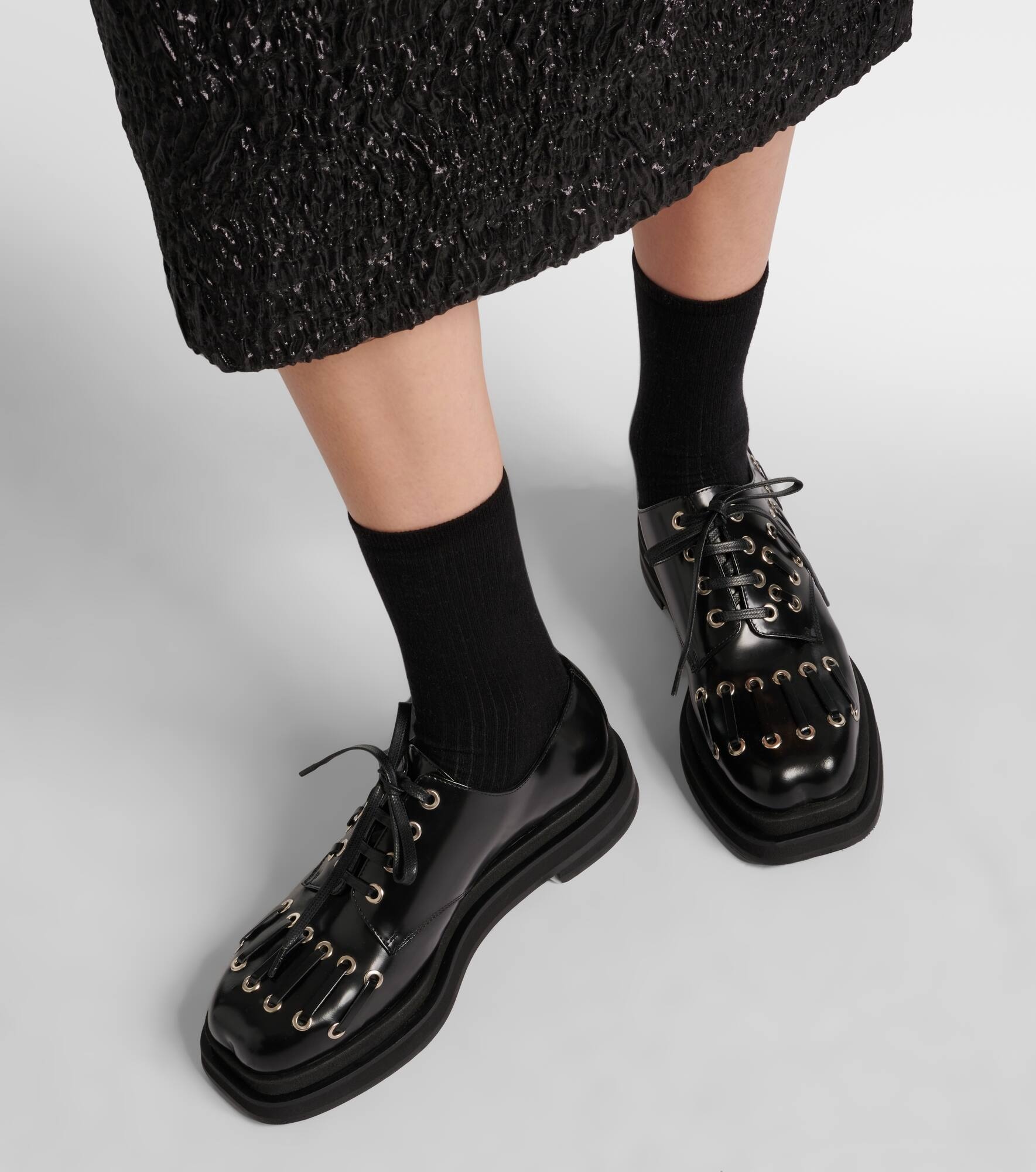 Heart Toe leather platform brogues - 7