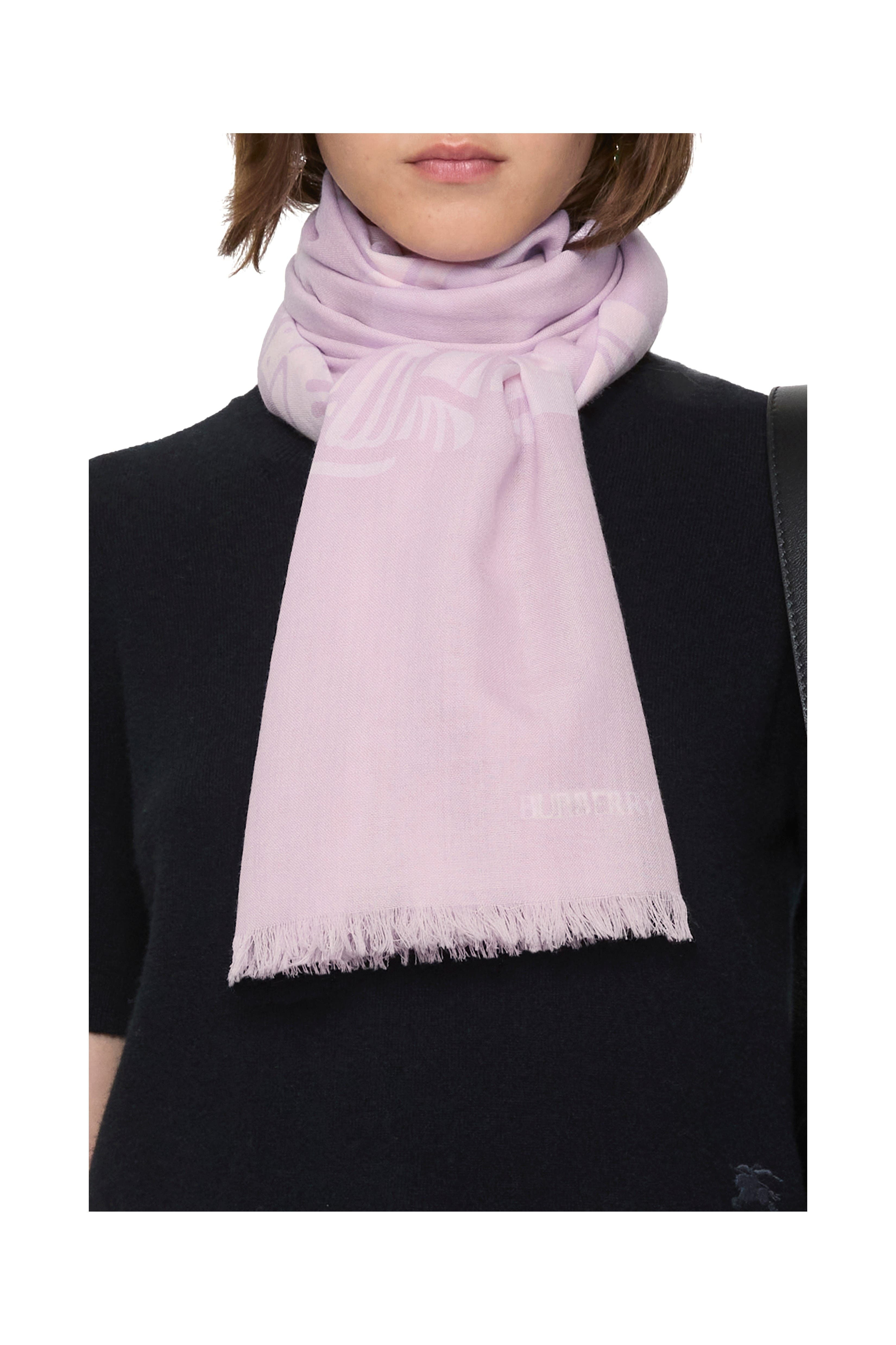 burberry Wide EKD Wool Scarf in Fondant at Nordstrom - 3