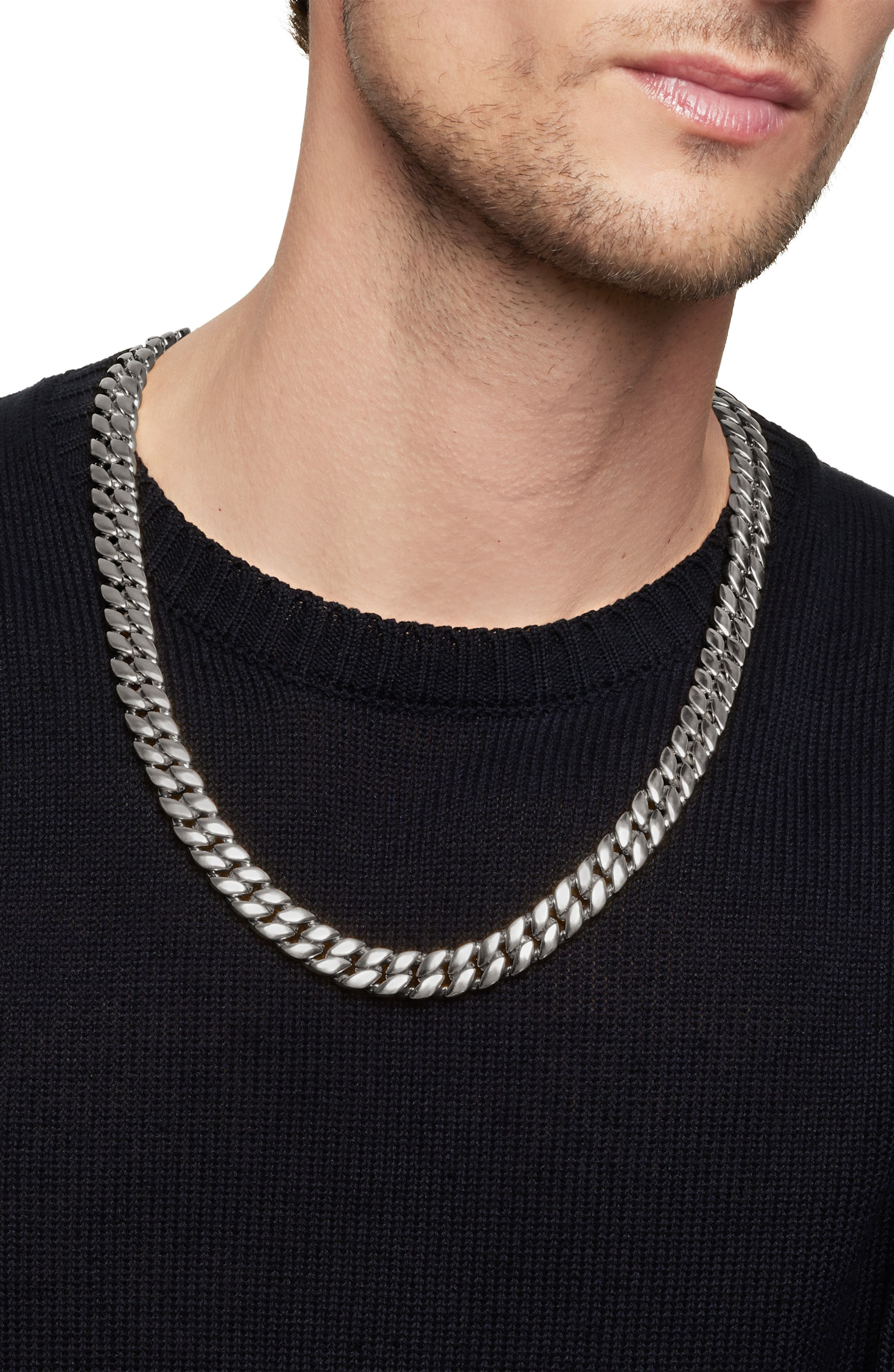 David Yurman Men's Curb Chain Necklace in Sterling Silver, 11.5mm at Nordstrom - 2