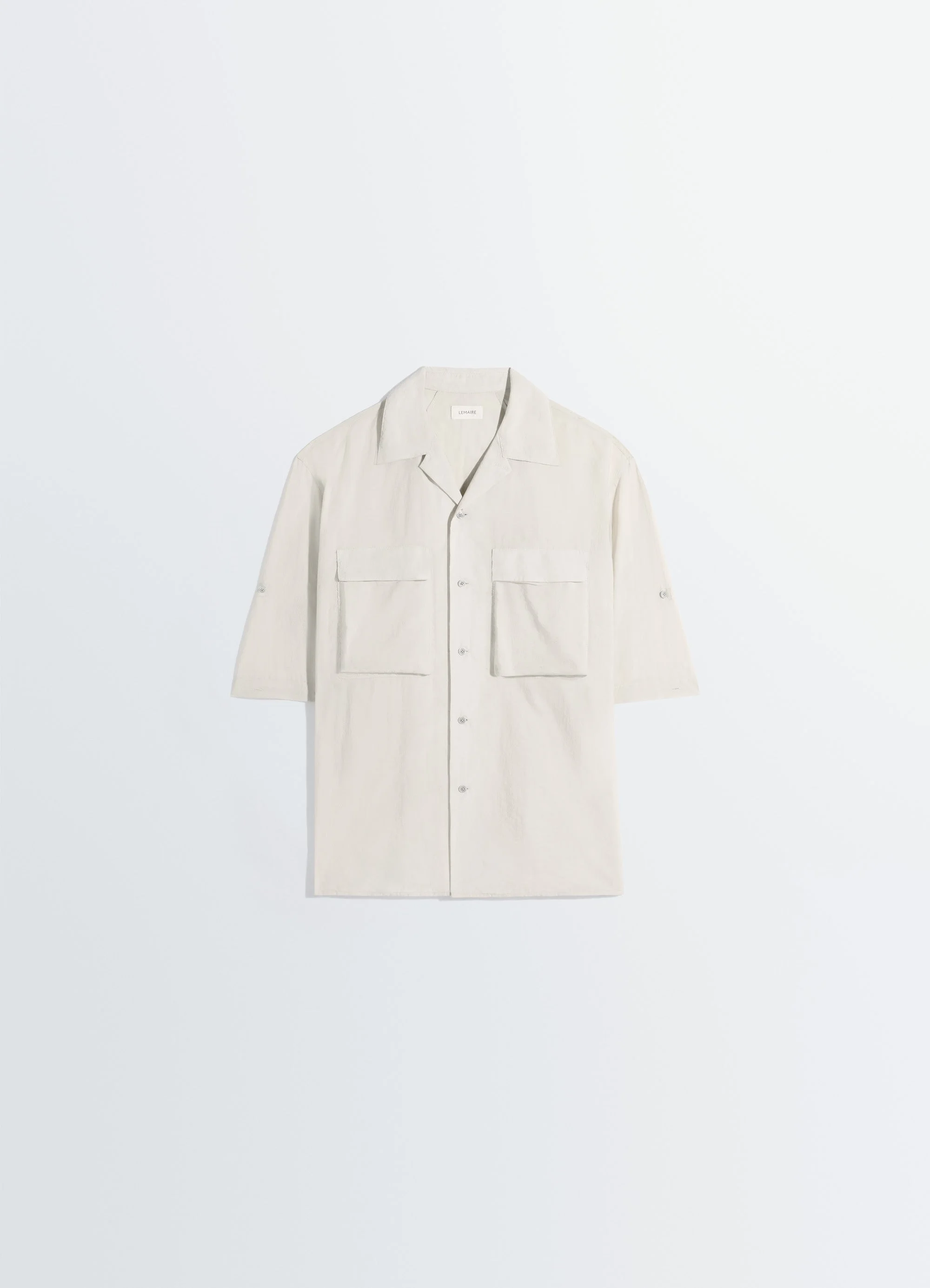 SHORT SLEEVE UTILITY SHIRT IN WASHED TECHNICAL COTTON - 1
