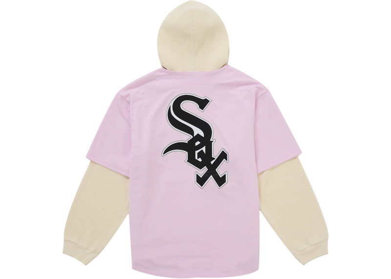 Supreme Supreme Chicago White Sox Hooded Baseball Jersey Pink outlook