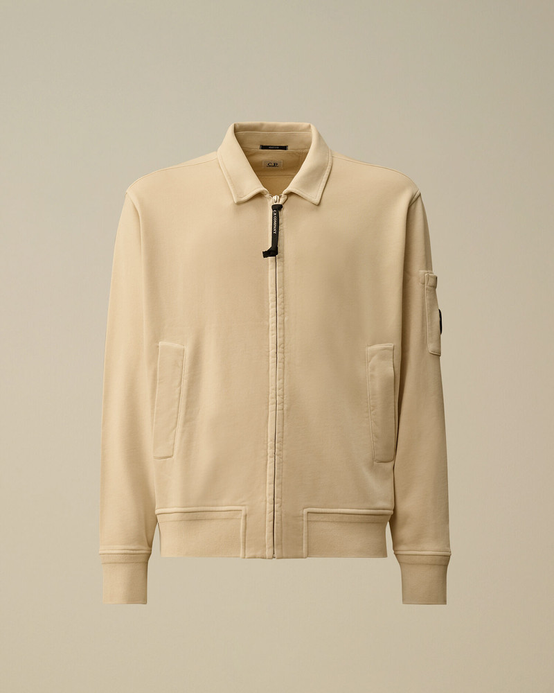Cotton Diagonal Fleece Zip Lens Sweatshirt 1