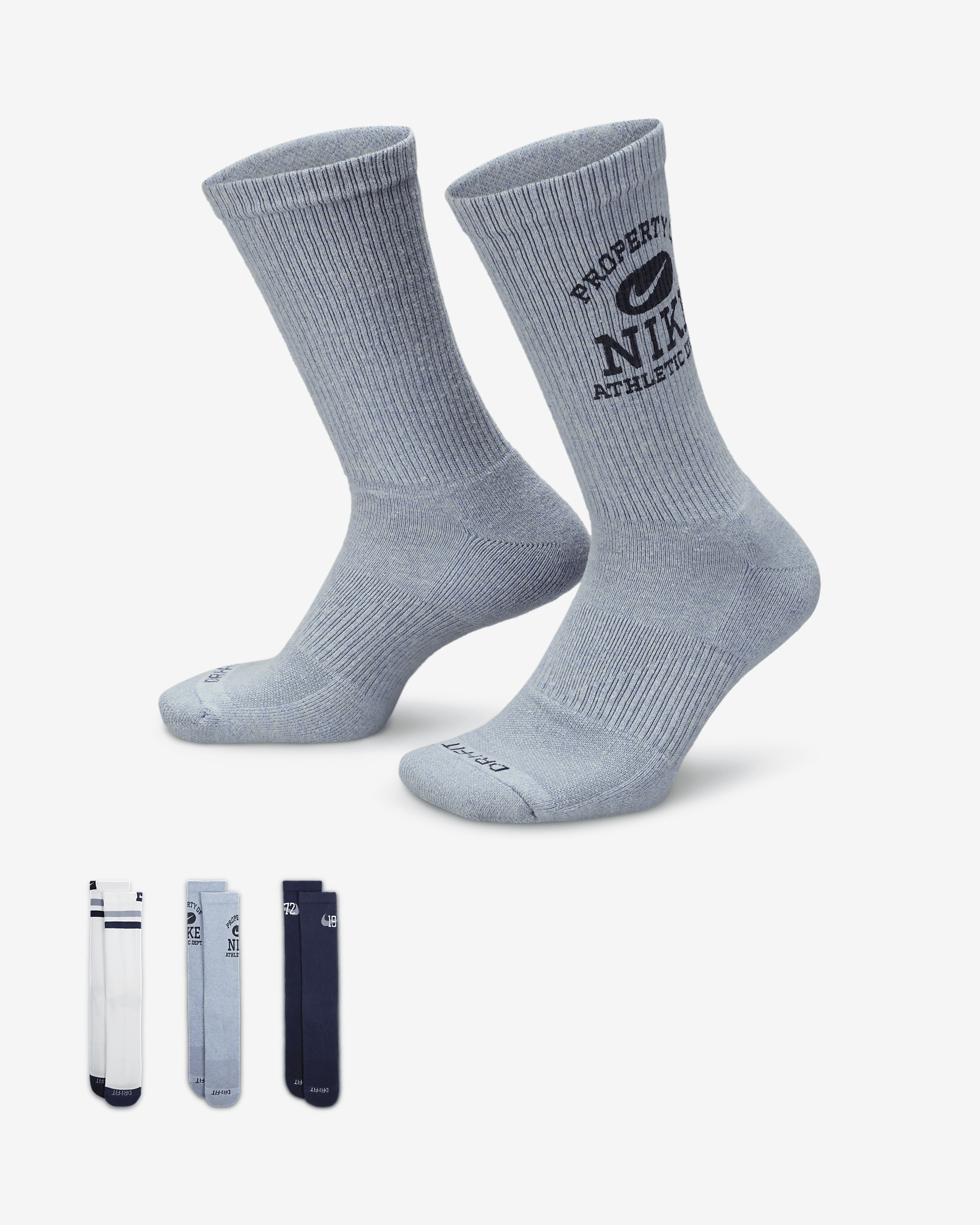 Nike Everyday Cushioned Crew Socks (3 Pairs) - 1