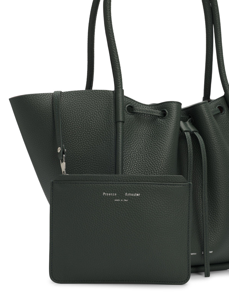 Women's Large Ruched Leather Tote Bag - Bottle 5