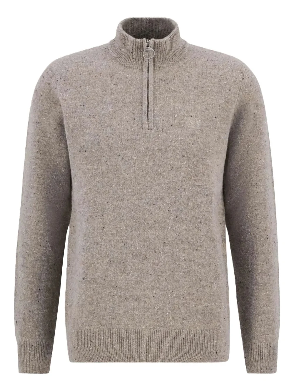 half-zip speckled sweater - 1