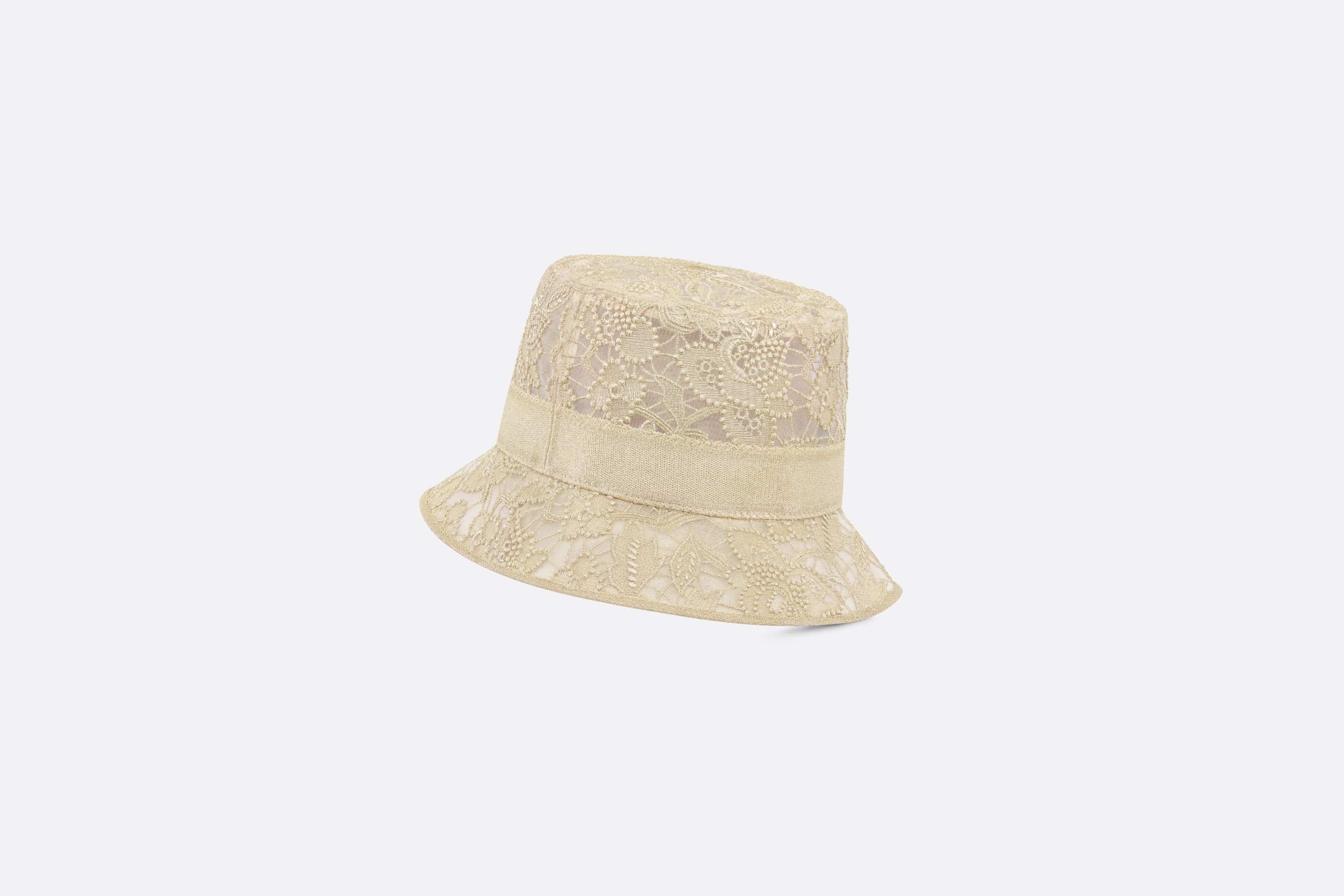 Dior Or D-Bobby D-Lace Macramé Small Brim Bucket Hat - 3