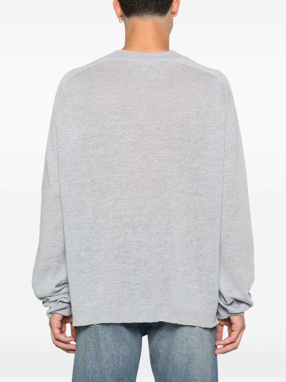 V-neck long-sleeved sweater - 4