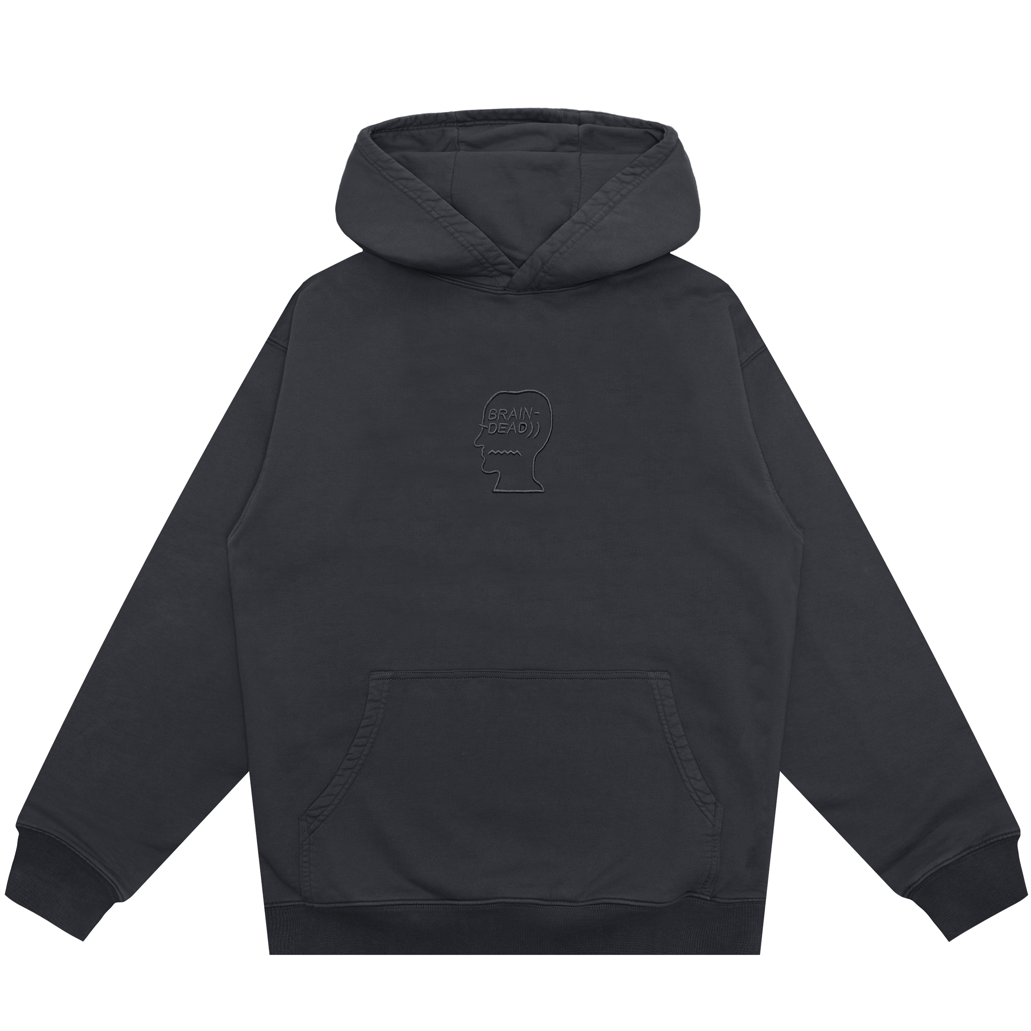 BRAIN DEAD☆PIGMENT WASH LOGO HEAD フーディ Pigment Wash Logo Head Raglan Hoodie - Navy/Green – Brain Dead