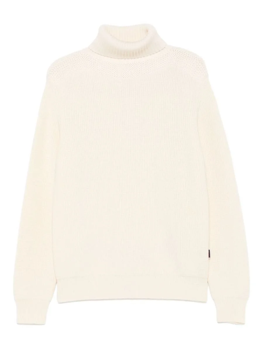 Sebago Ivory Wool Turtleneck Sweater - 1