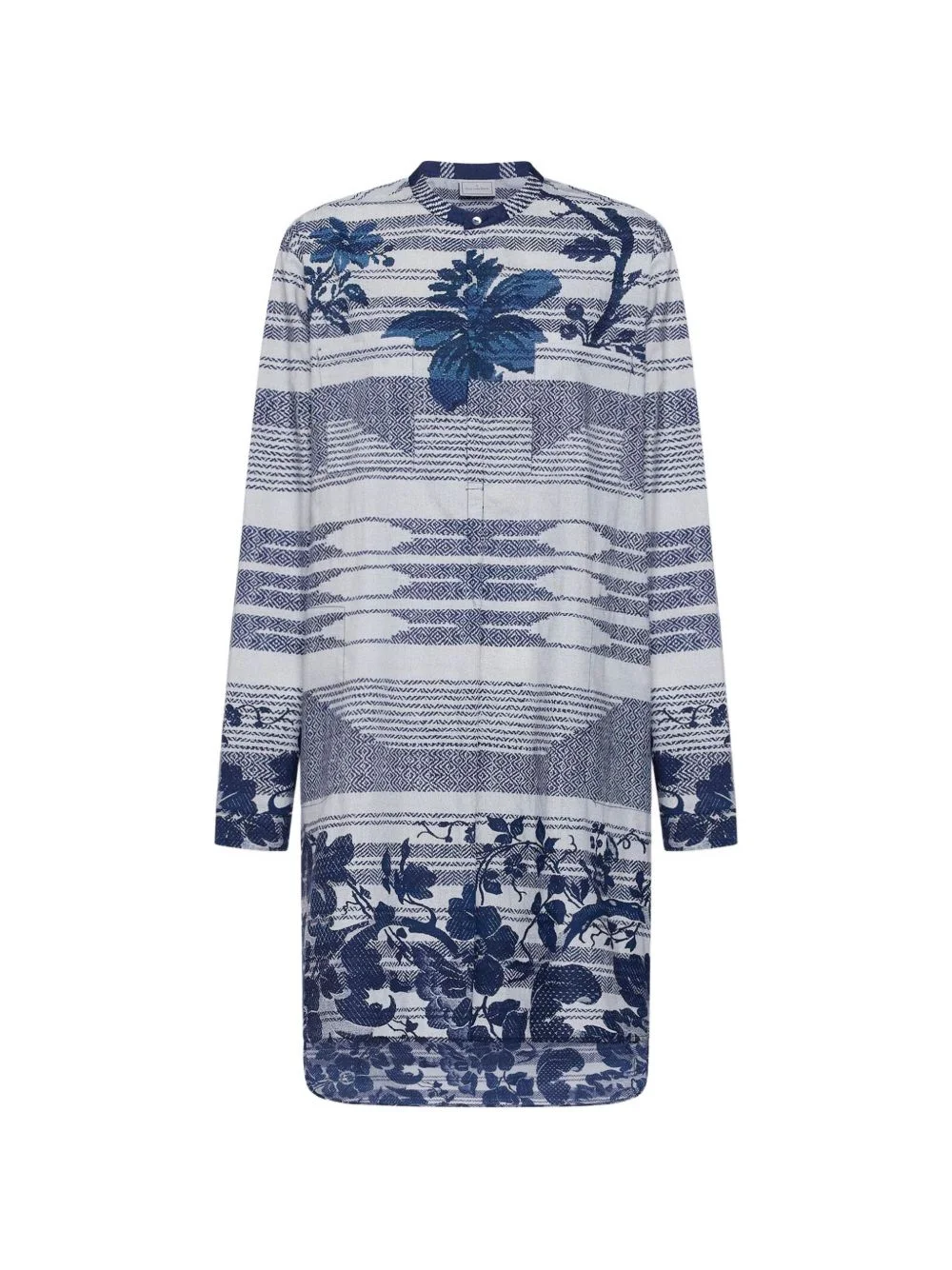 Diomede long-sleeve floral shirt dress - 1