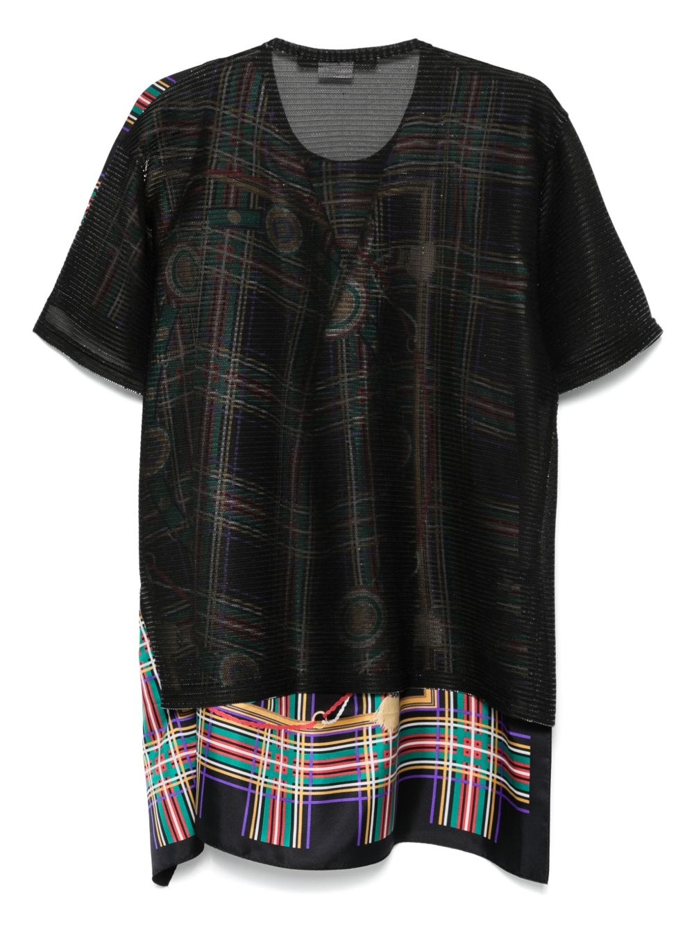 lurex-detailed T-shirt - 2