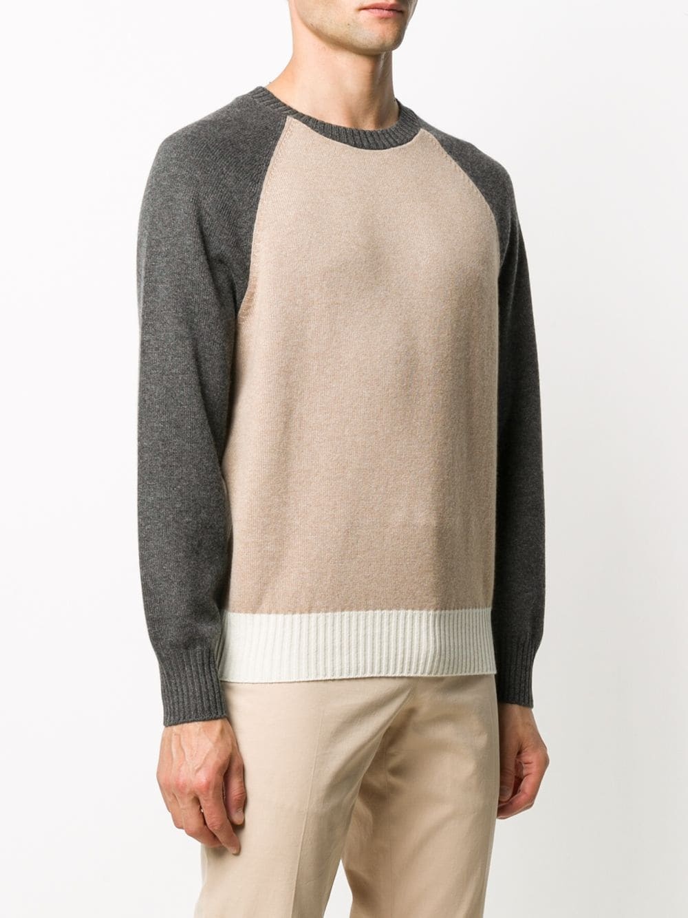 colour-block cashmere jumper - 3