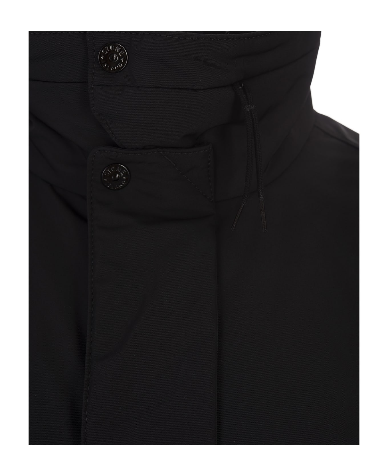 Black Micro Twill Hooded Blouson - 5