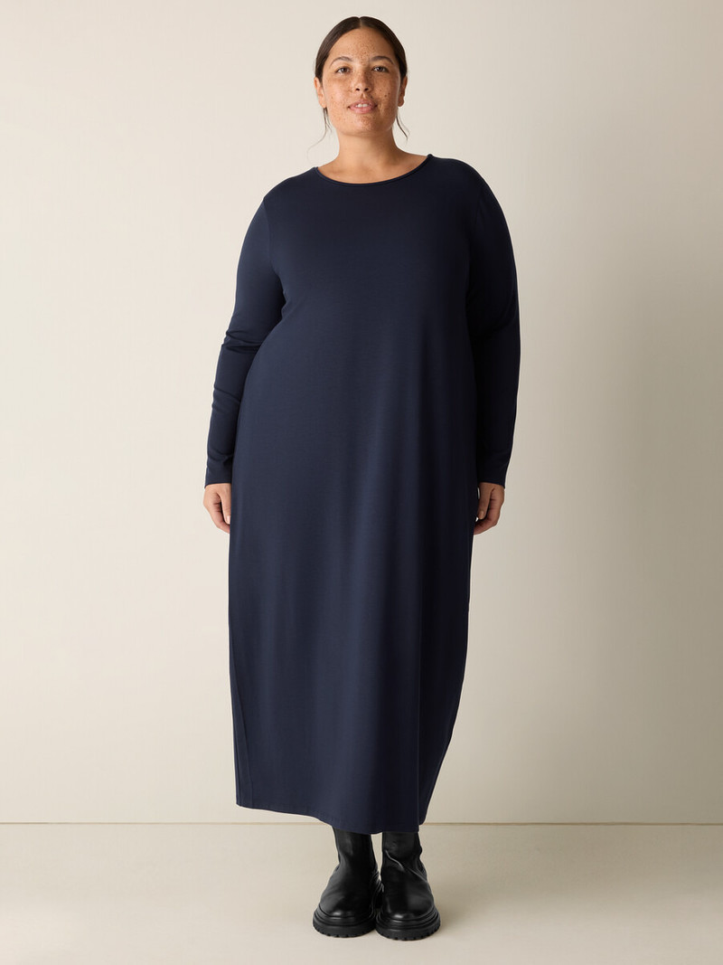 Stretch Jersey Knit Oval Dress 6