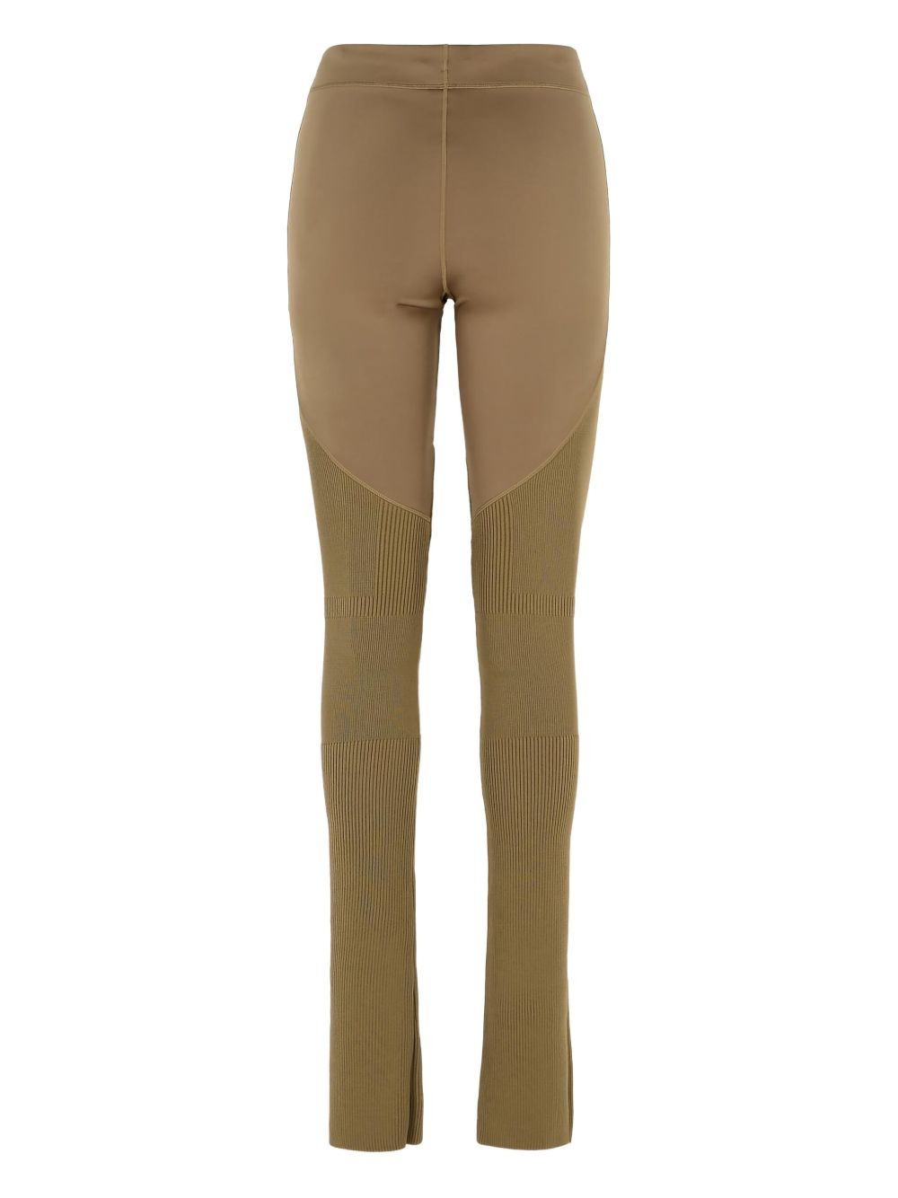 logo-print ribbed leggings - 2