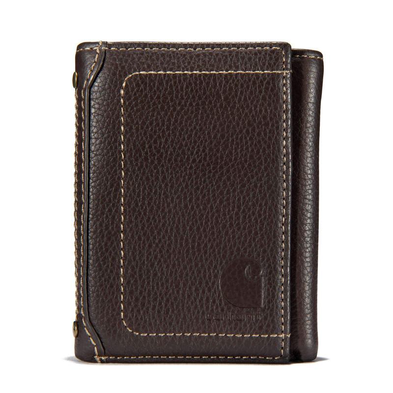 Milled Pebble Trifold Wallet 1