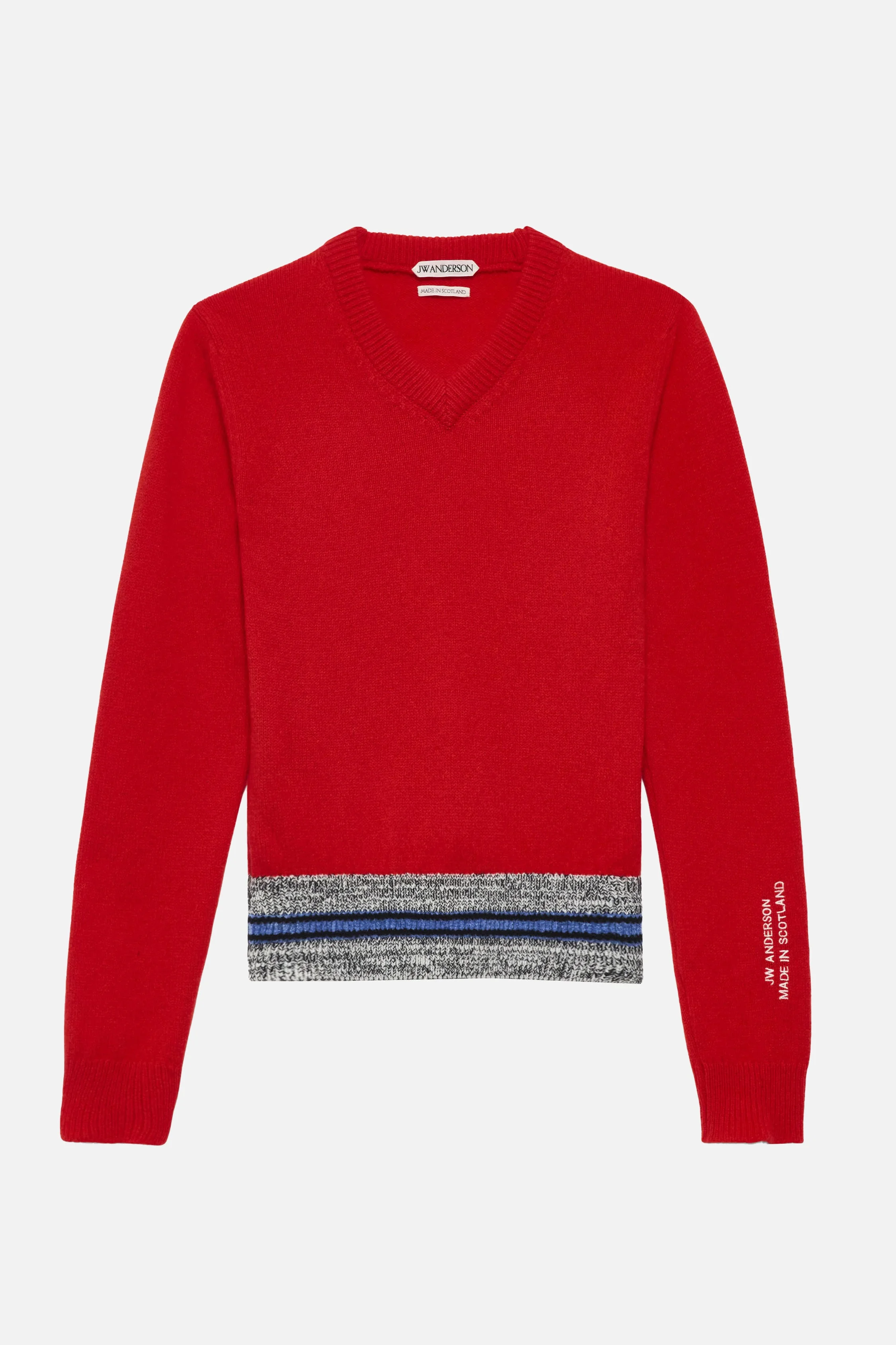 CREWNECK WITH CONTRAST STRIPES - 1
