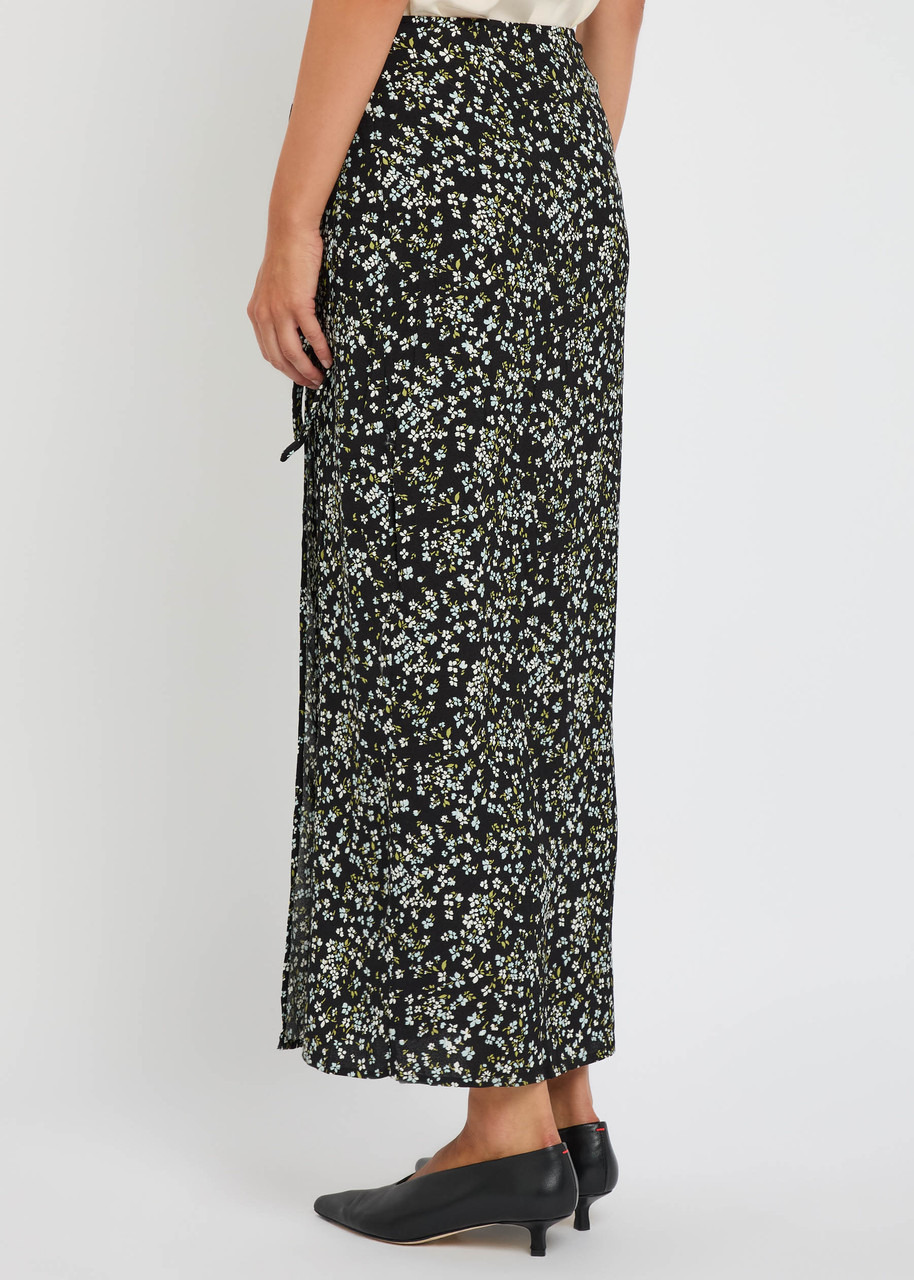 Reformation Opal Floral-print Crepe Midi Wrap Skirt - 3