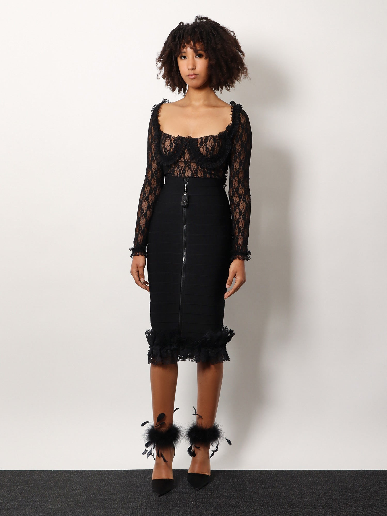SELF PORTRAIT RESIDENCY - Self Portrait Residency Christopher Kane Residency Viscose Skirt - 2
