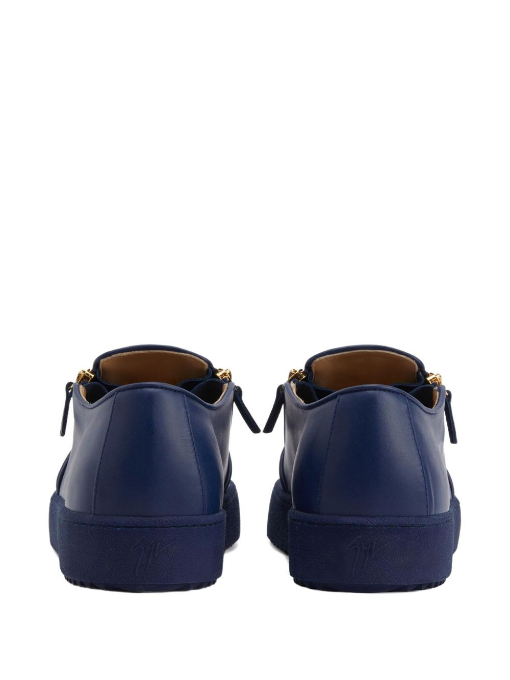 zip-detail leather slip-ons - 2