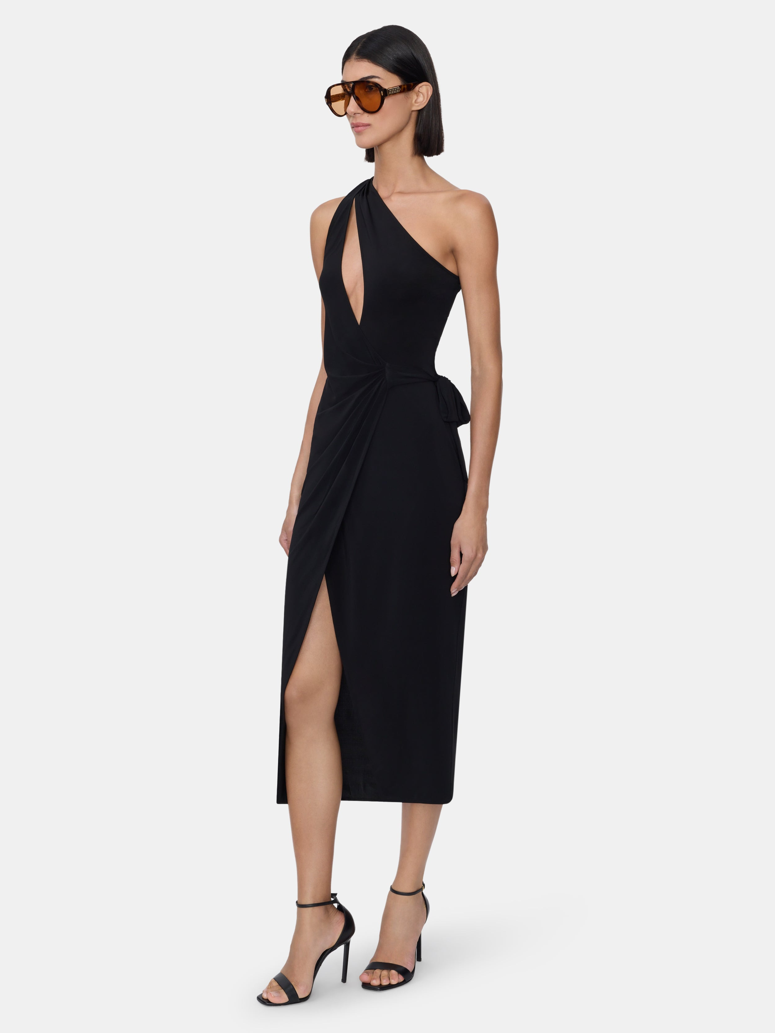 WOMEN'S ONE SHOULDER WRAP DRESS - 3