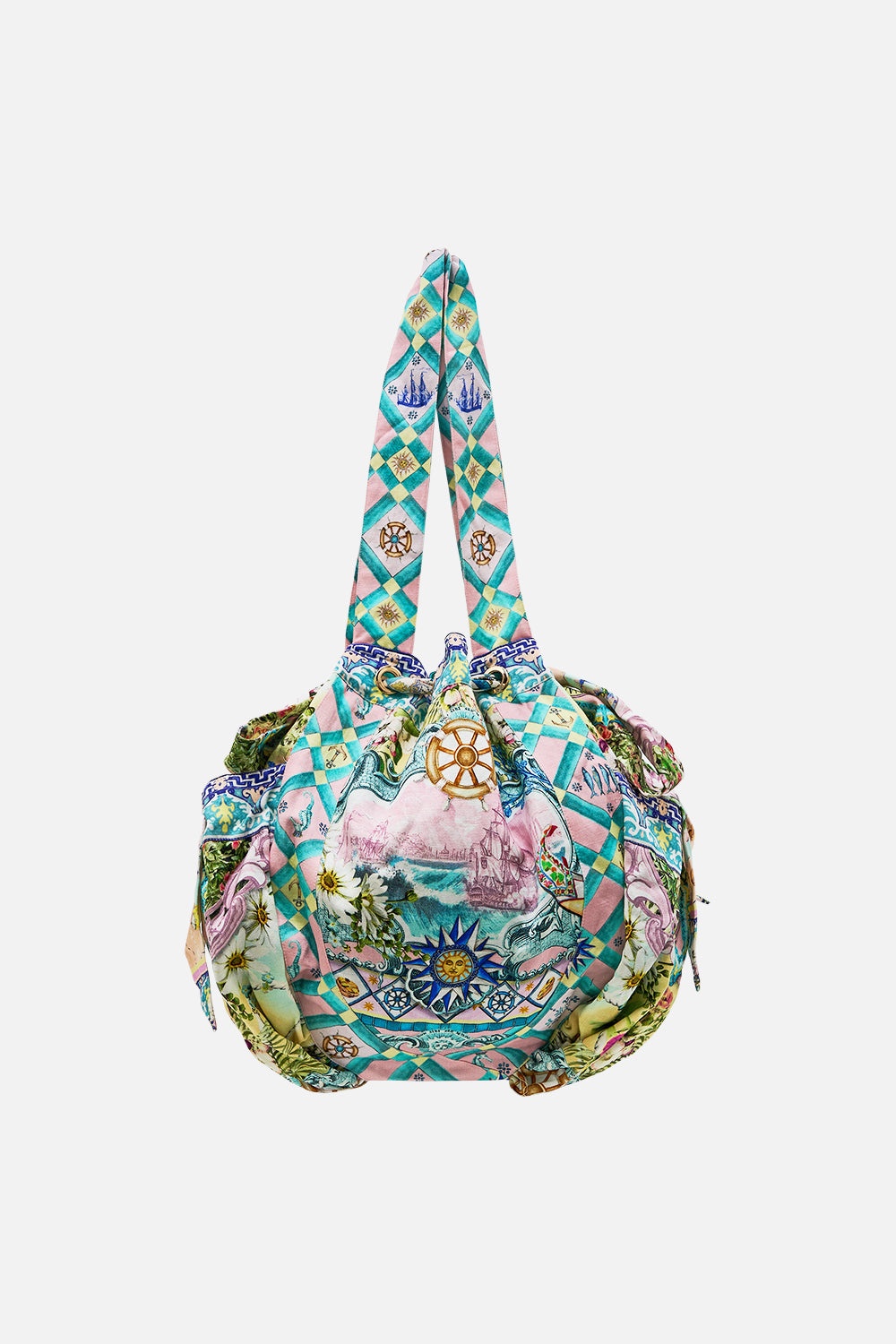 DRAWSTRING BOW BEACH BAG - 3