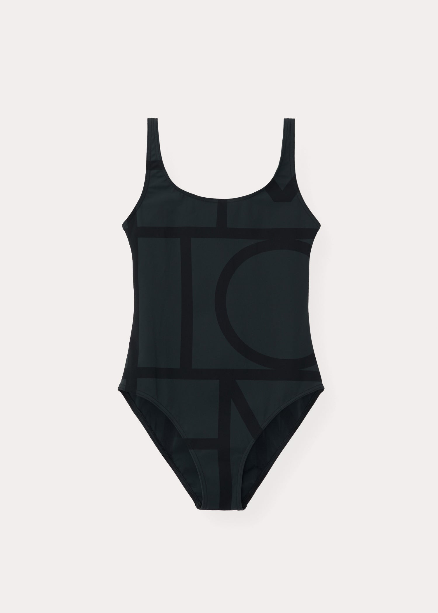 Monogram swimsuit black/black - 1