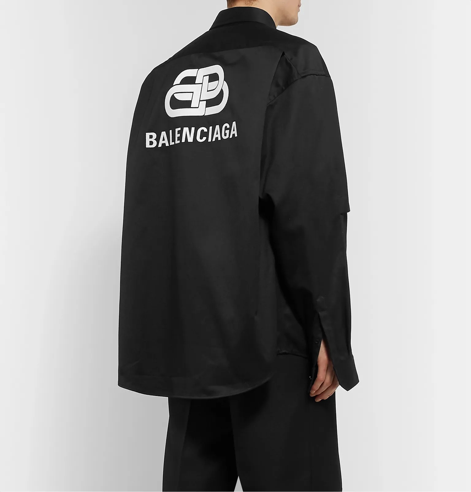 Oversized Logo-Appliquéd Cotton-Blend Twill Shirt - 5