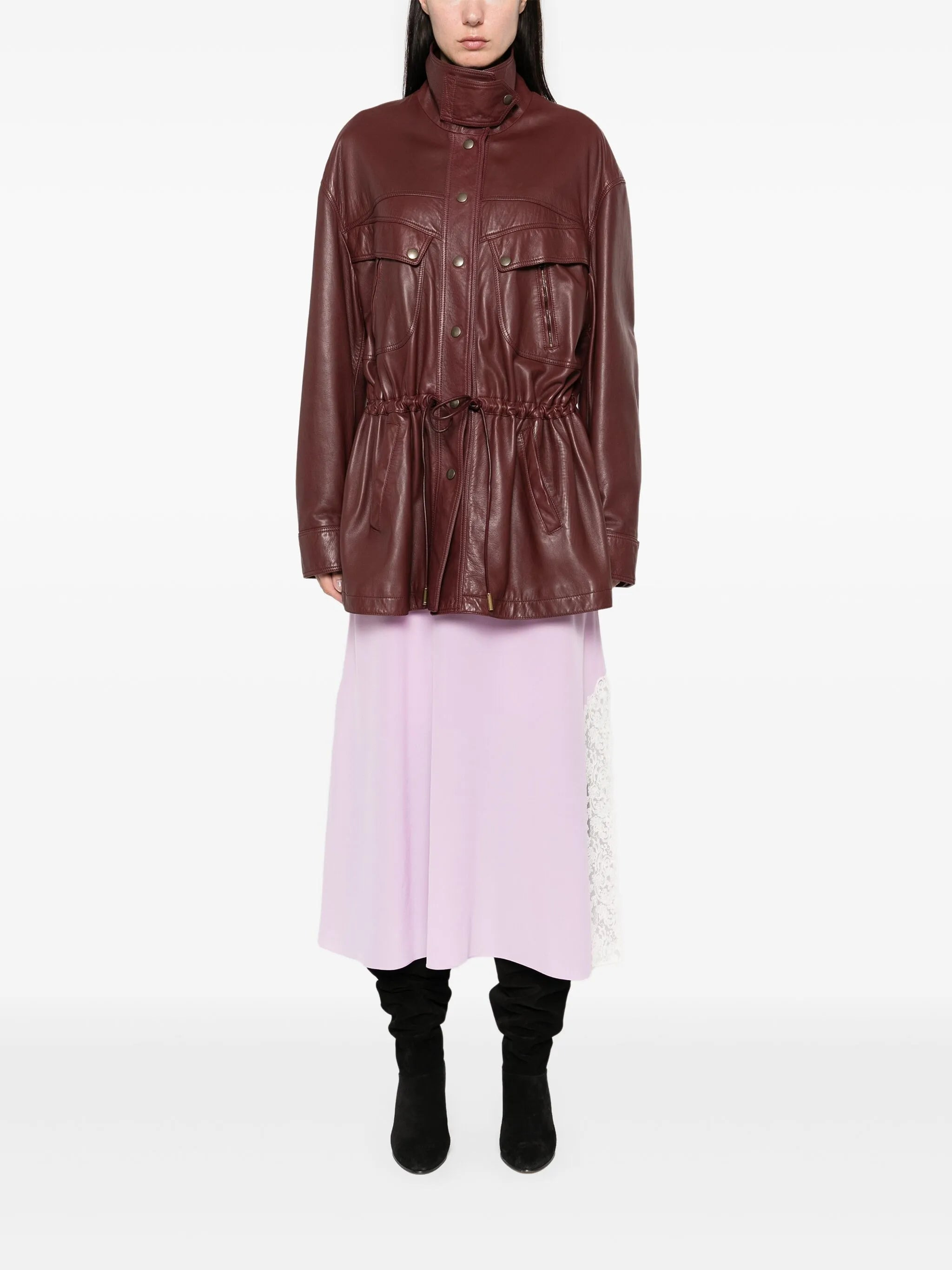 leather coat - 2