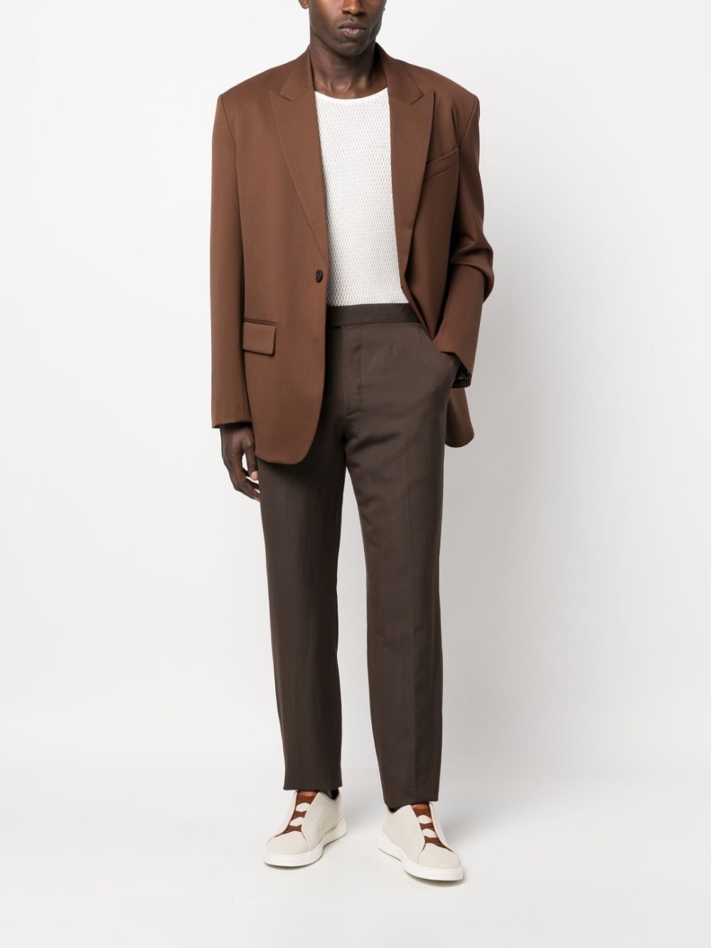 mid-rise tapered trousers - 2