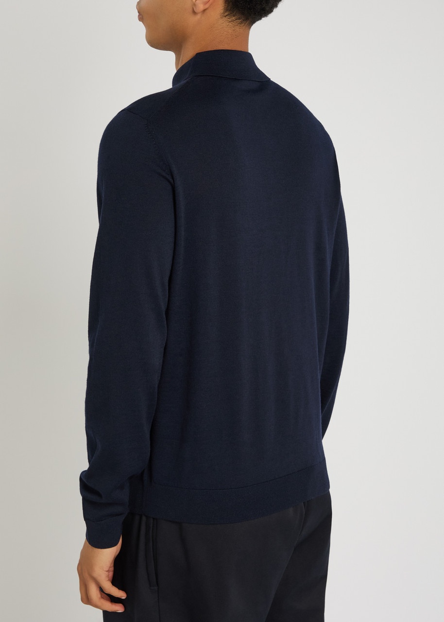 Boss Lancione Wool Polo Jumper - 3