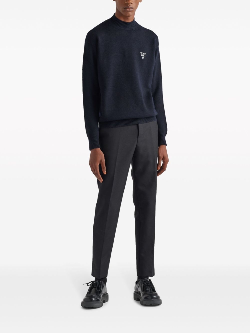 logo-intarsia cashmere jumper - 2