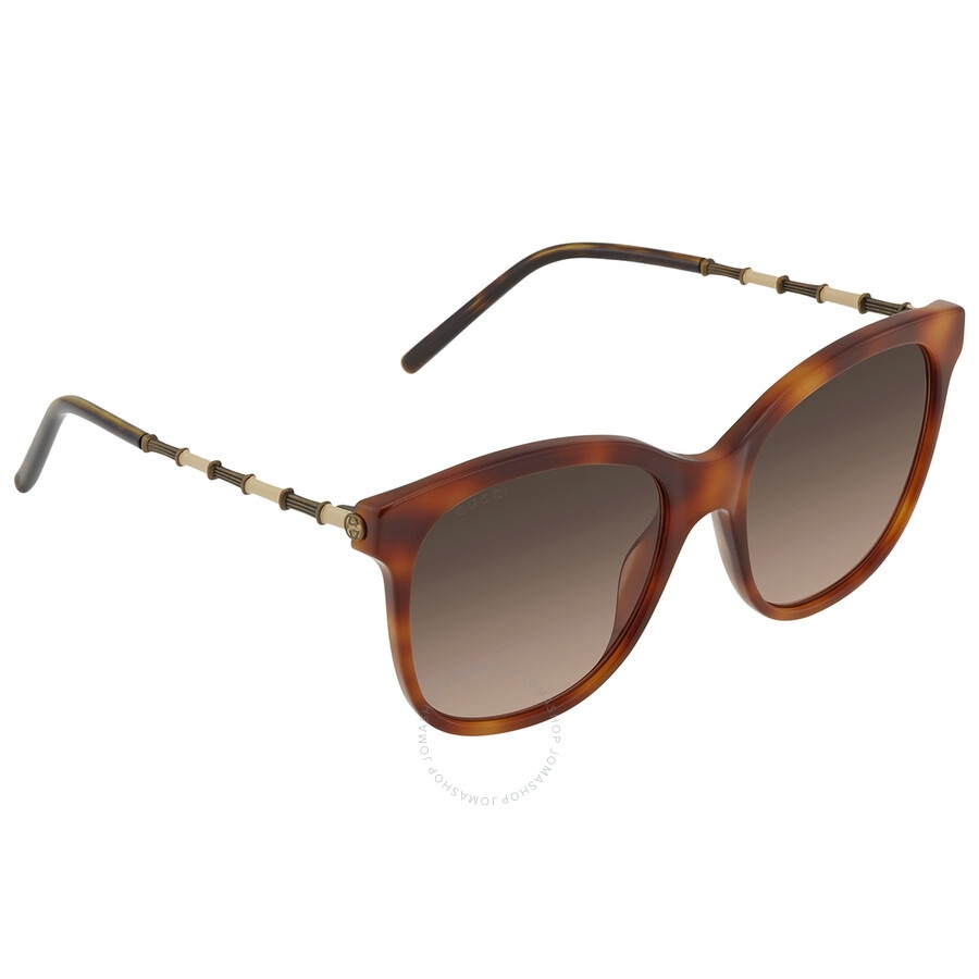 Gucci Brown Gradient Square Ladies Sunglasses GG0654S 003 56 - 1