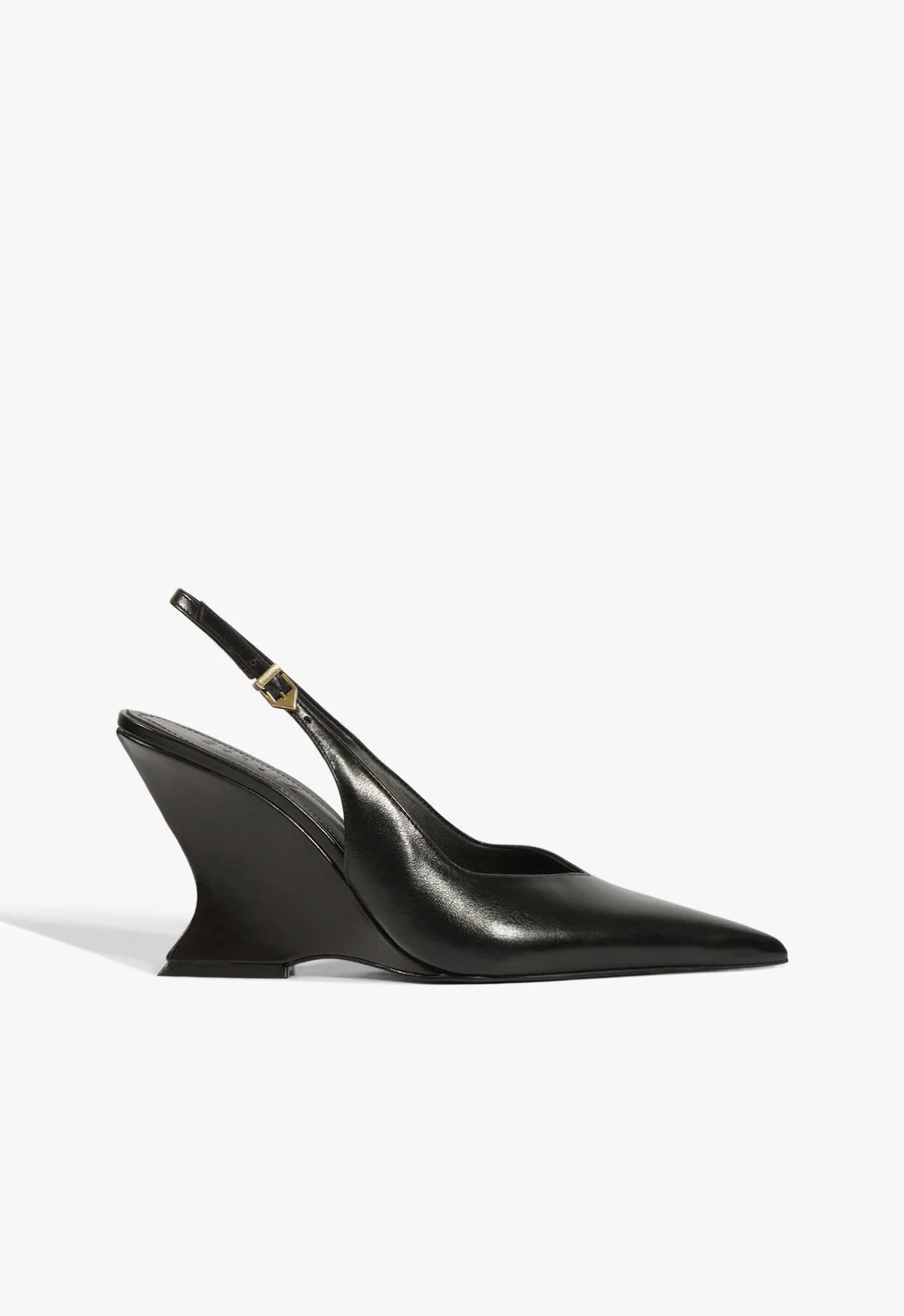 Siena Buckle Leather Pump - 1