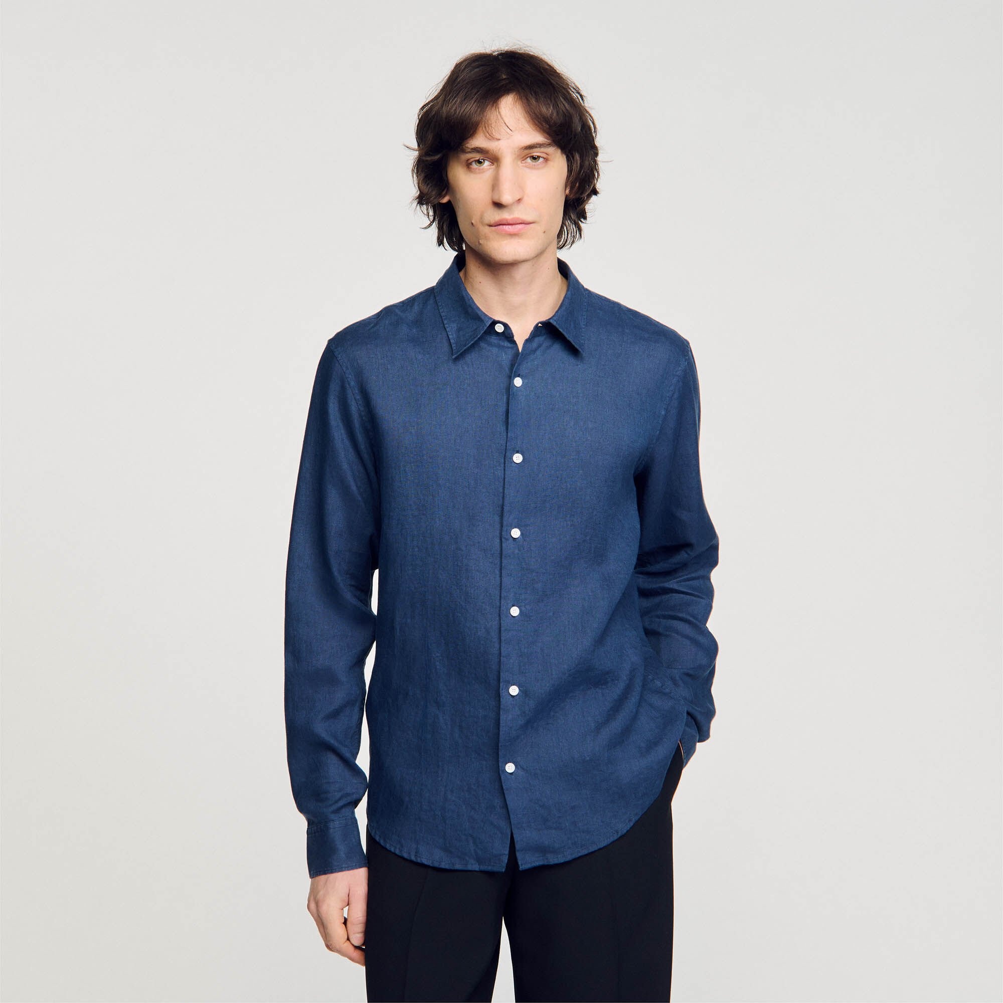 COTTON AND LINEN SHIRT - 5