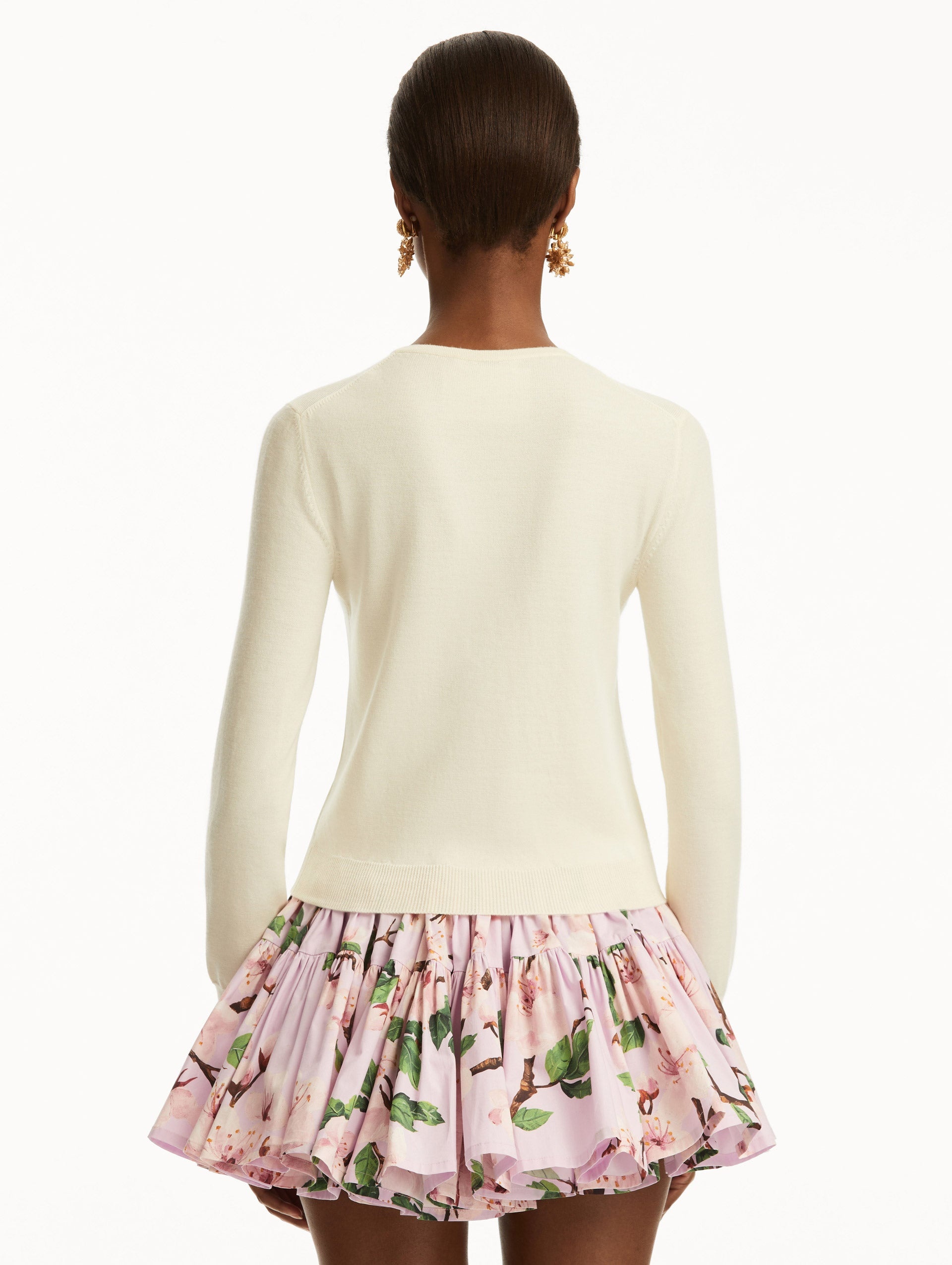 CHERRY BLOSSOM THREADWORK CARDIGAN - 4
