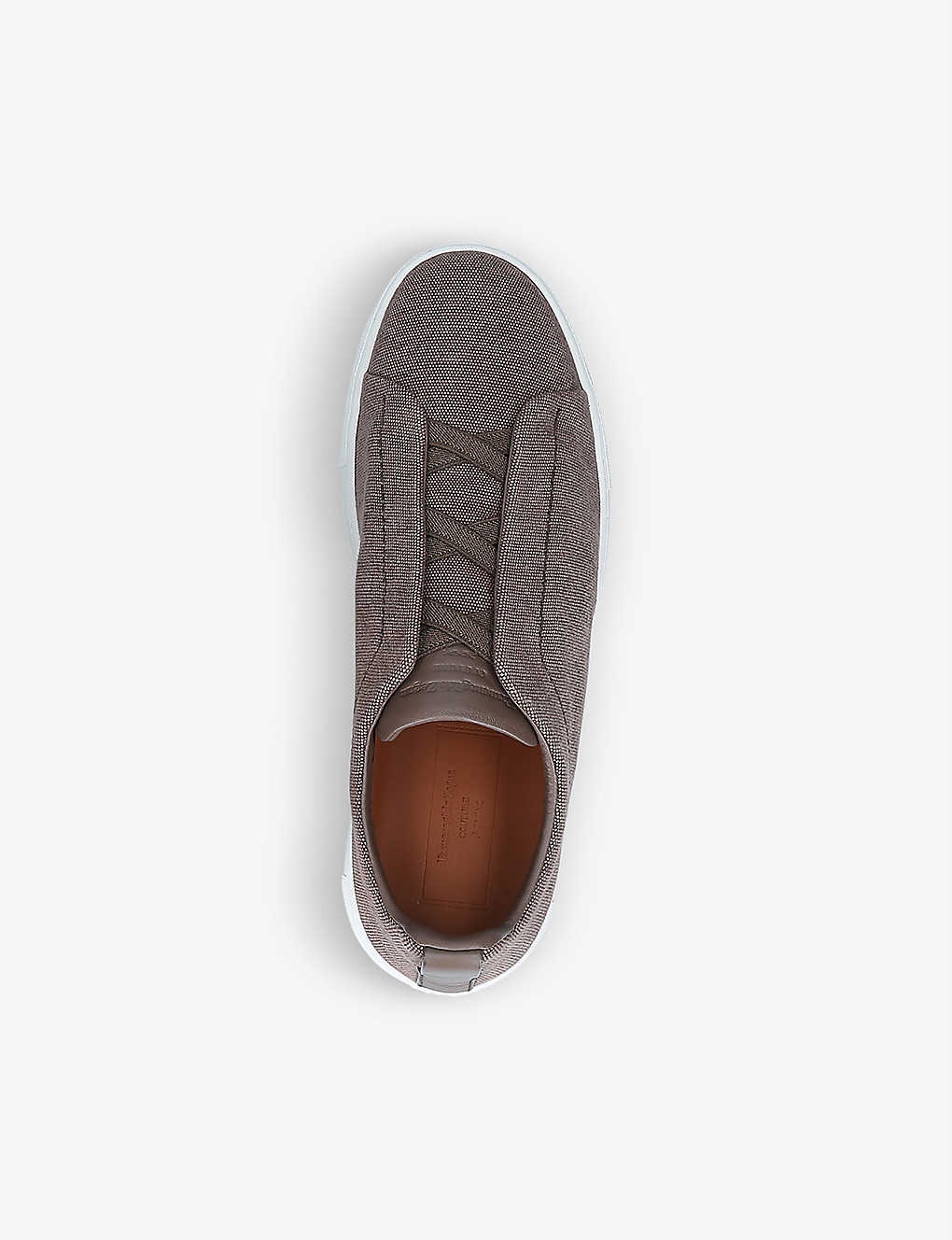 Triple stitch low-top cotton trainers - 2