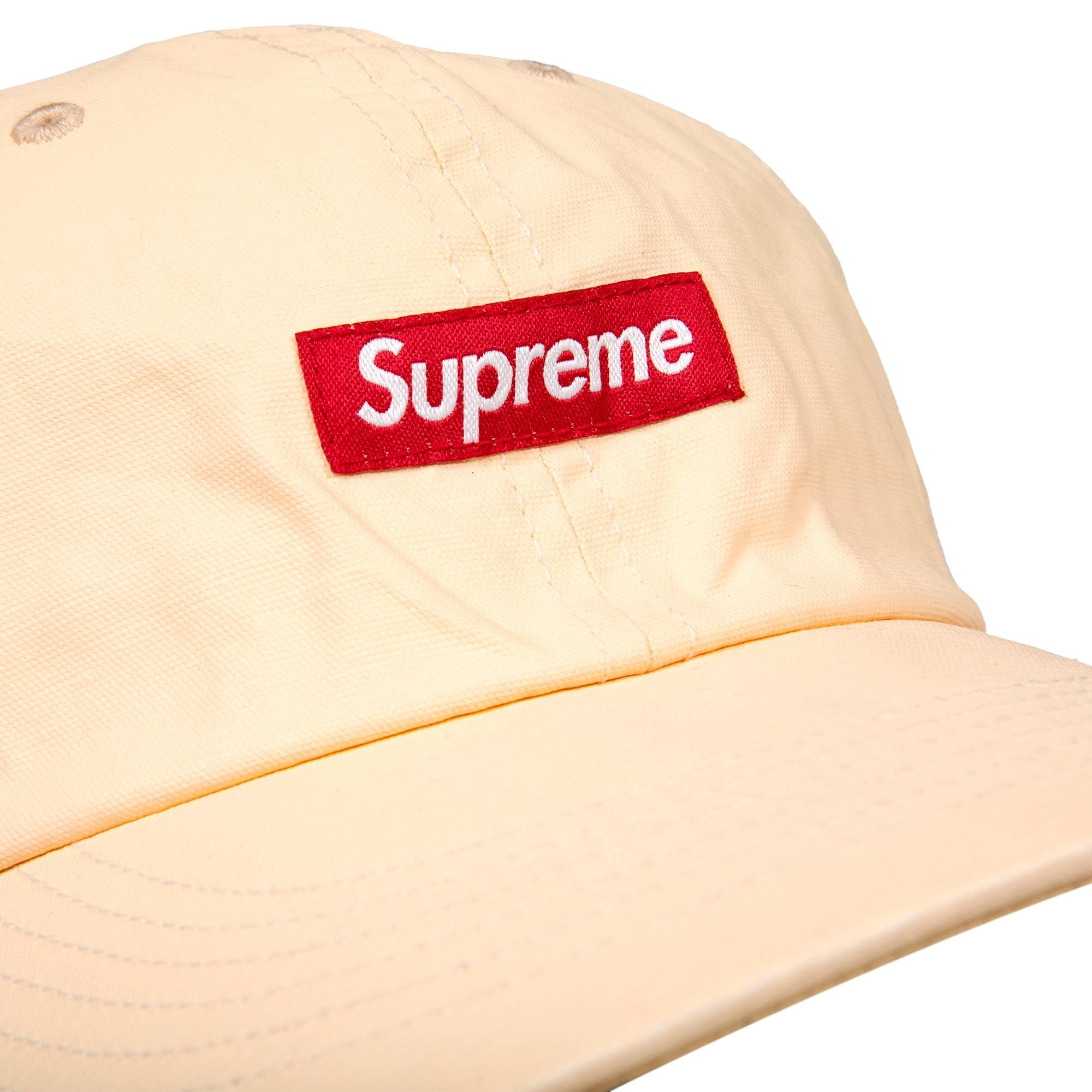 Supreme Supreme Small Box Coated Linen 6-Panel 'Natural' | REVERSIBLE