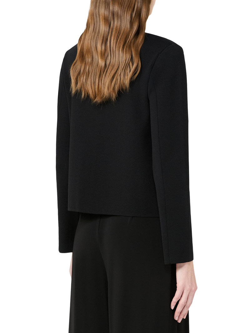 Women's Viscose Crepe Yarn Jacket - Black 4