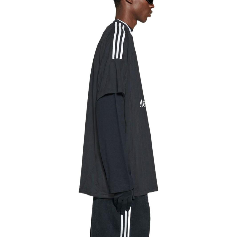Balenciaga x adidas Oversized Soccer T-Shirt 'Black' 723663TNV131000 4