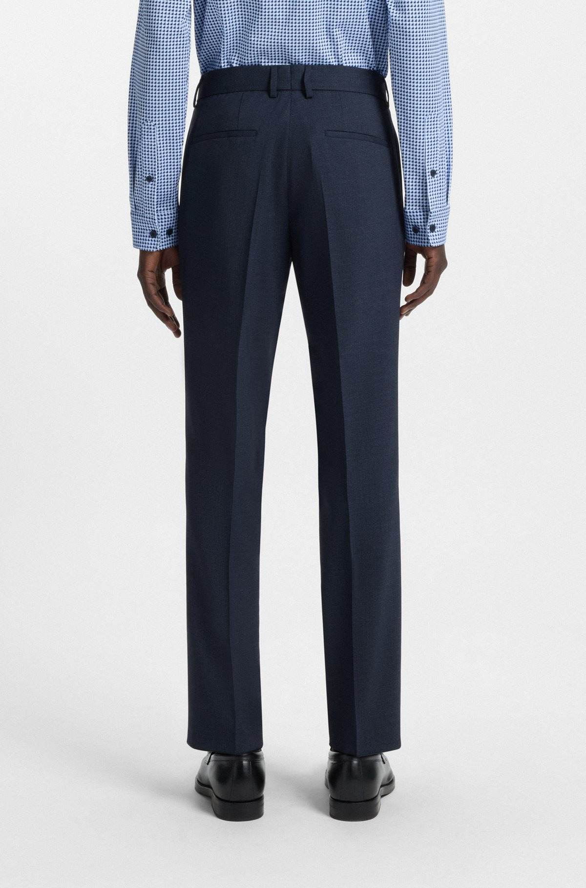 SLIM-FIT SUIT IN PATTERNED STRETCH WOOL - 7