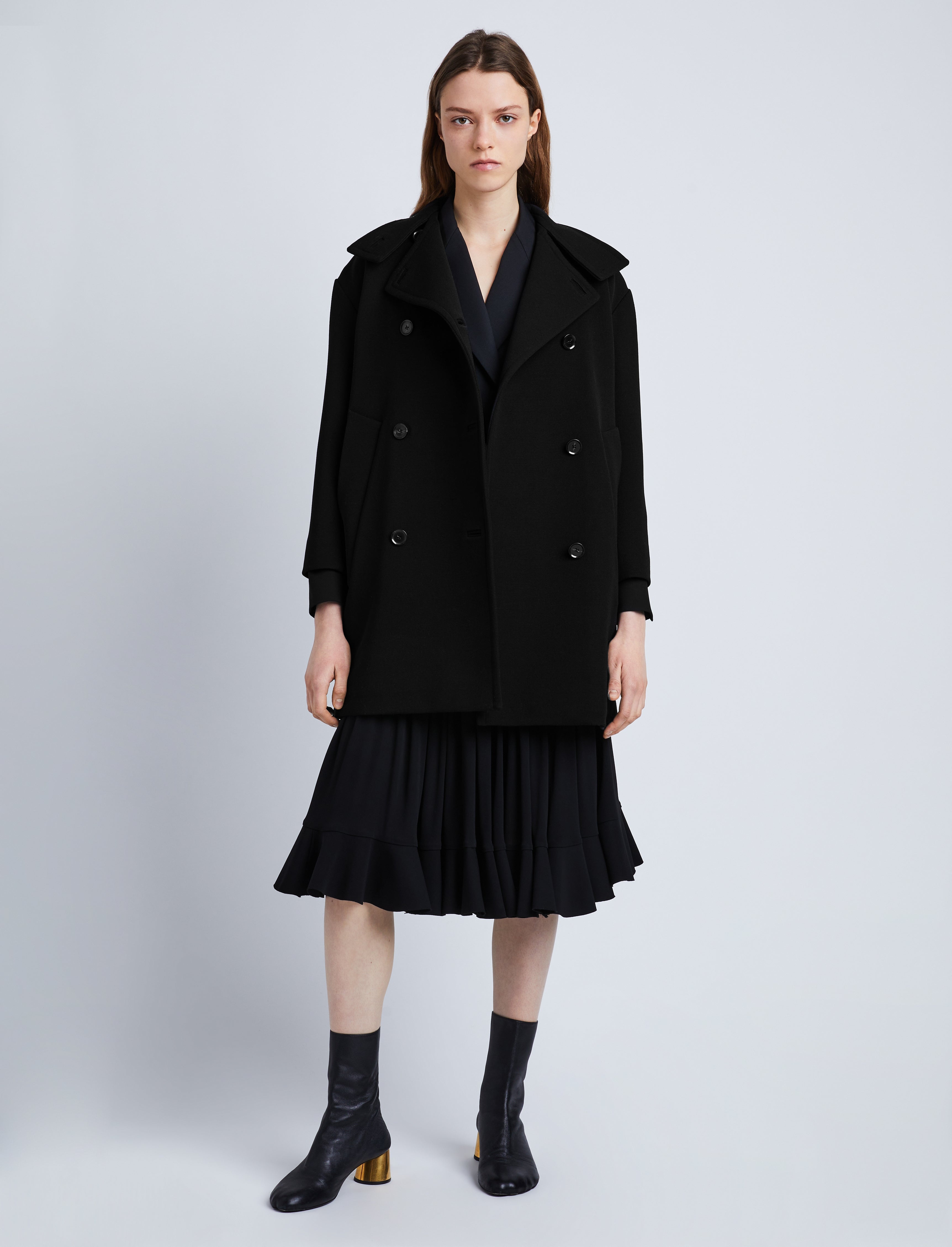 Technical Gabardine Peacoat - 3
