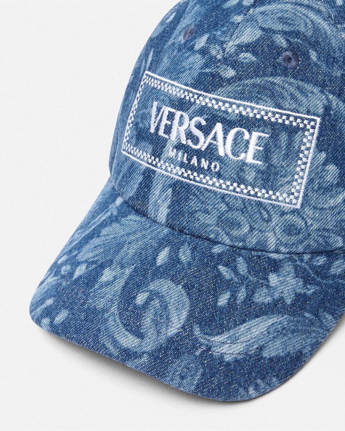 Barocco Denim Logo Baseball Cap - 4