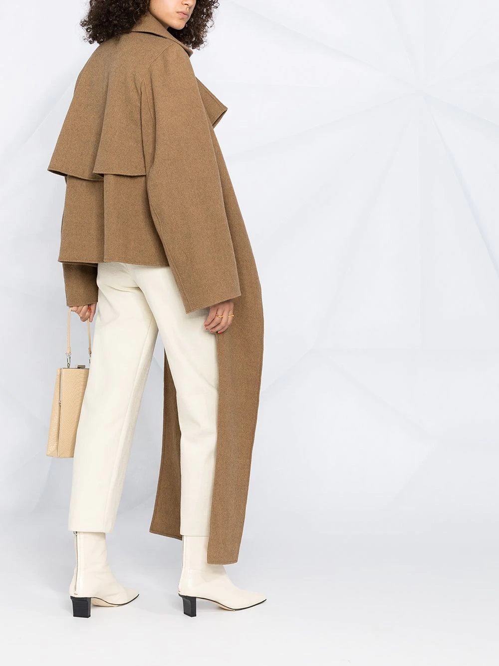 asymmetric panel coat - 6