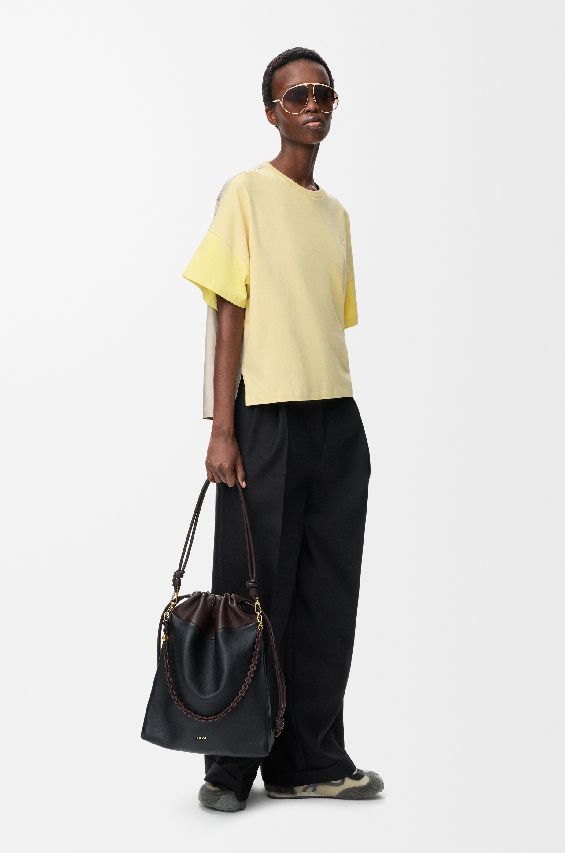 Boxy fit T-shirt in cotton and silk - 2