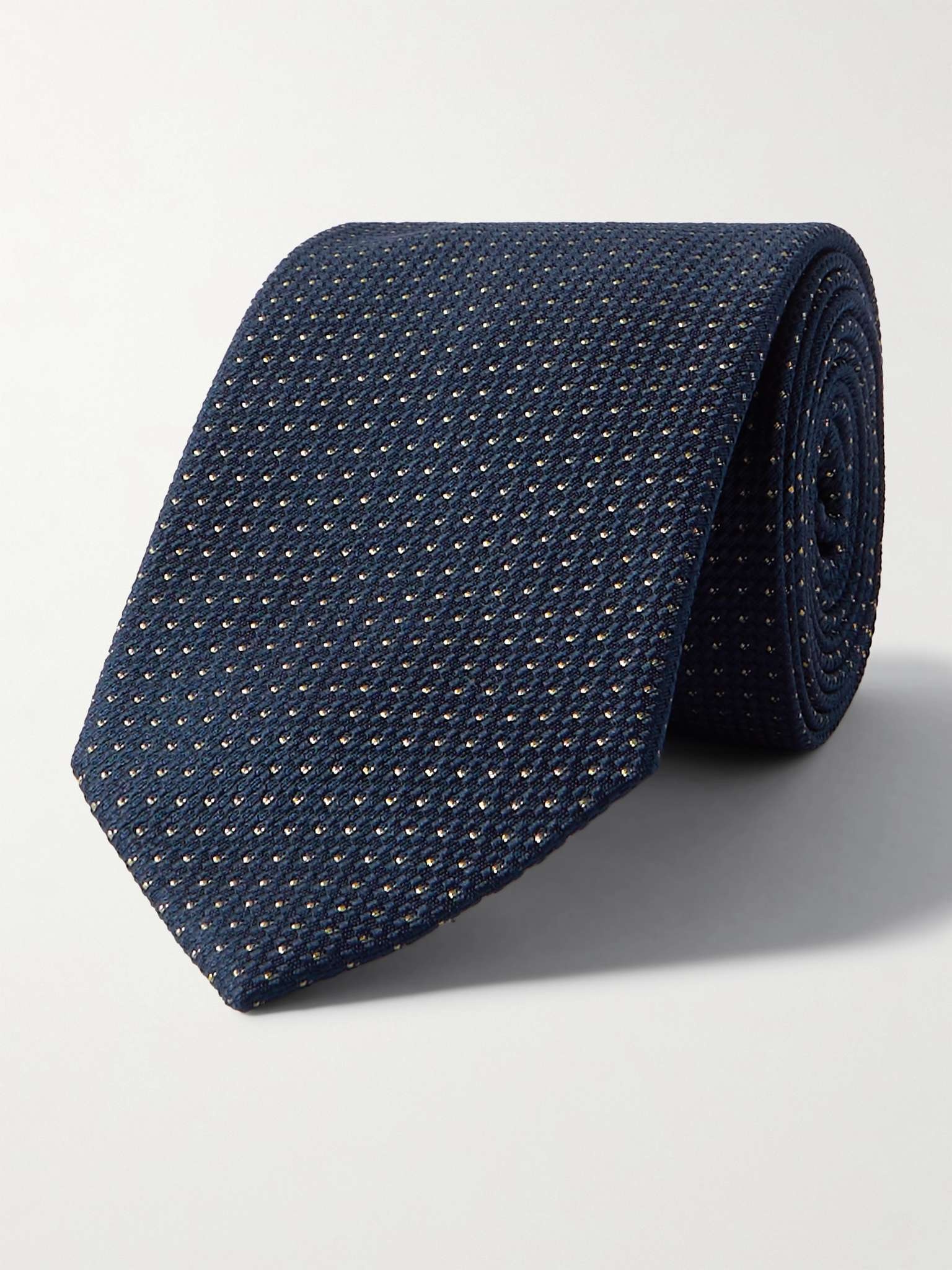 8cm Metallic Silk-Blend Jacquard Tie - 1