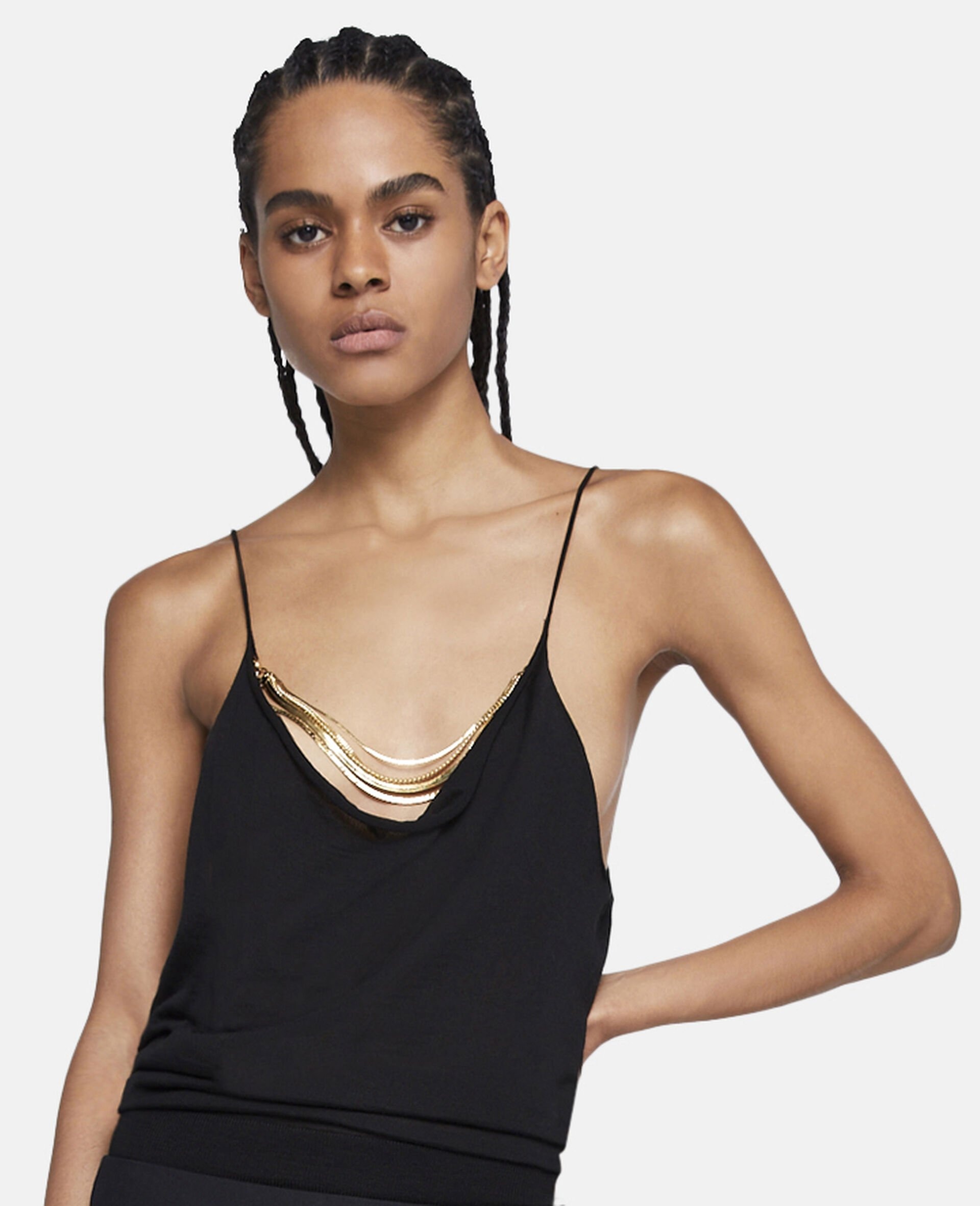 Necklace Chain Merino Knit Cami Top - 2