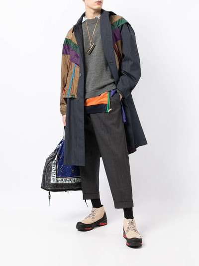 Kolor colour-block panel coat outlook