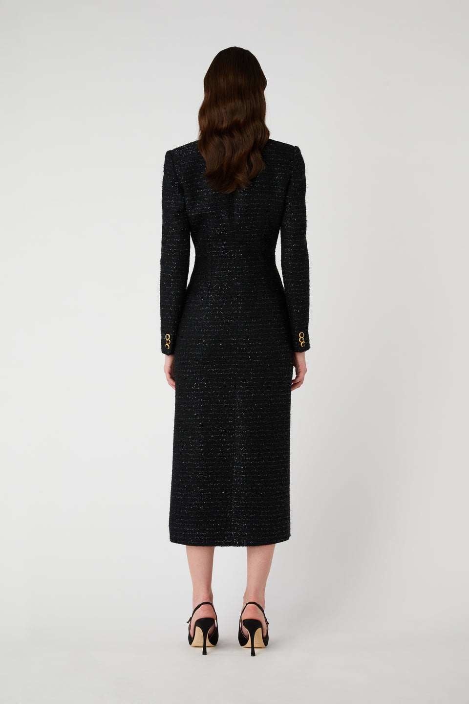 SEQUIN TWEED DRESS WITH JWL BUTTONS - 5